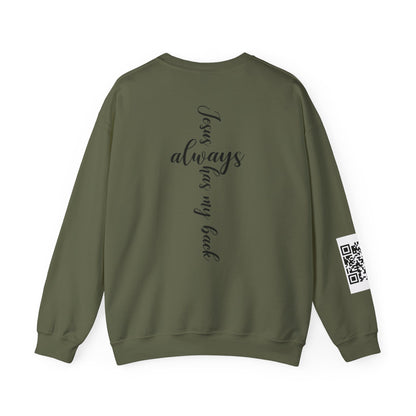 KFA™ Jesus Always Has My Back-Crewneck Sweatshirt